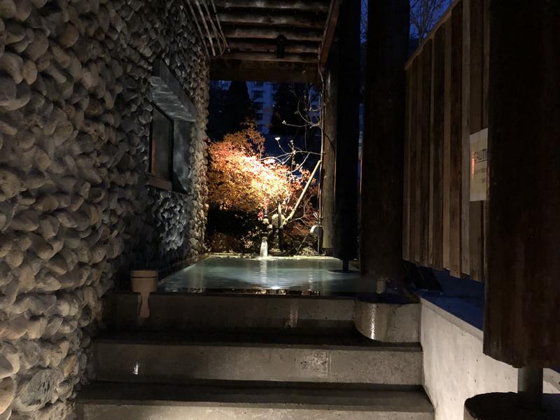 Heidi Guest House 2021.11時点でのライトアップされた水風呂
