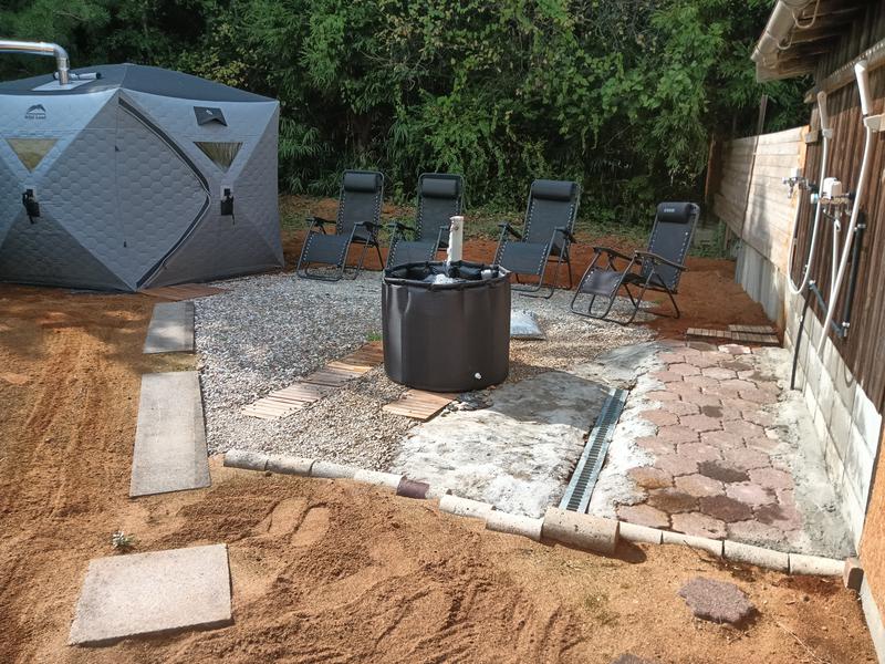 宮田町カフェサウナ テントサウナです