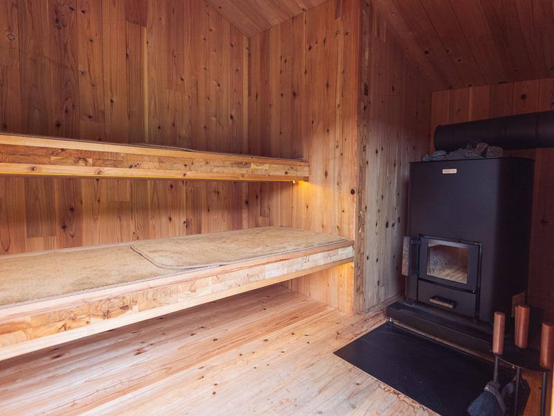 Earthboat Nasu すべての客室に備え付けのプライベートサウナ