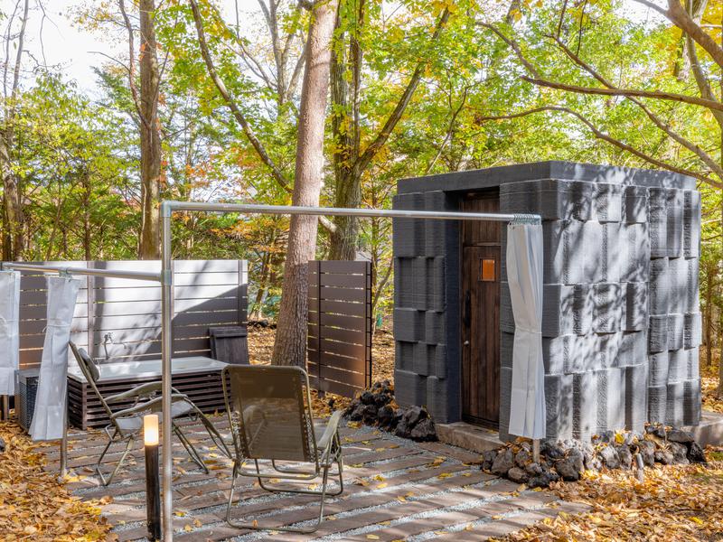 COCO VILLA 軽井沢 サウナ外観