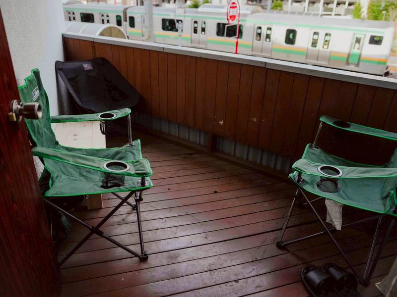 本陣 URAWA SAUNA トレインビューの外気浴