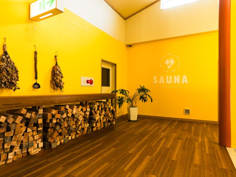 湯谷荘 サウナエリア入口