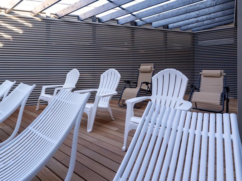 温窟サウナかま蔵 高崎店 外気浴1