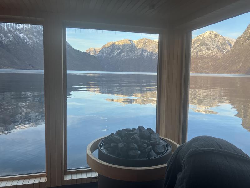Fjord Sauna AURLAND サウナ室内