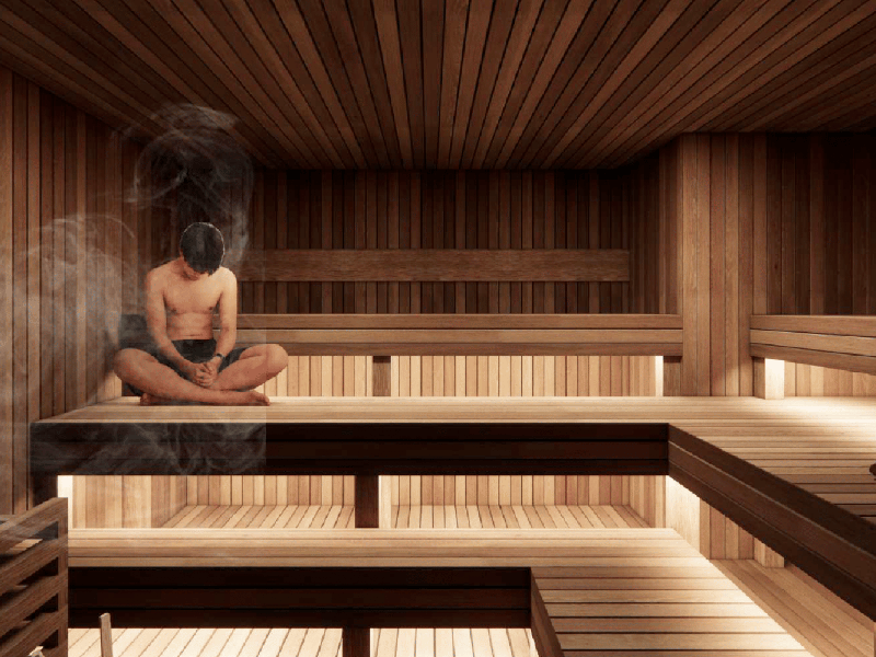 sauna KOHAKU サウナ室