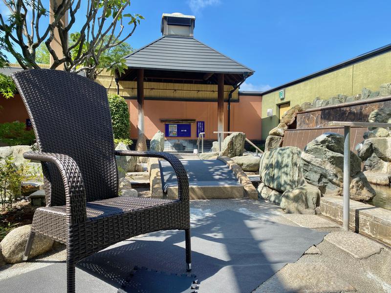 熊谷温泉 湯楽の里 女性外気浴スペース