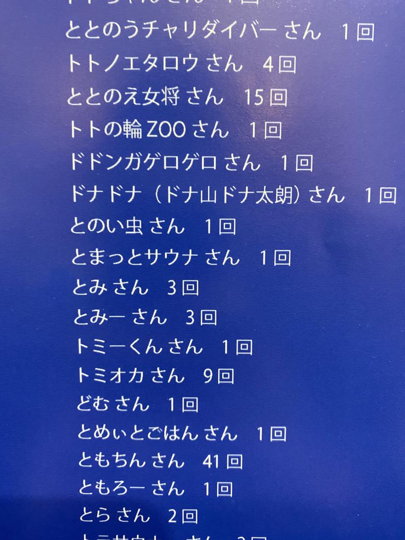 とまっとサウナさんの湯乃泉 草加健康センターのサ活写真