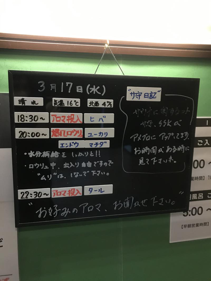 ラッコちゃん🦦さんの湯乃泉 草加健康センターのサ活写真