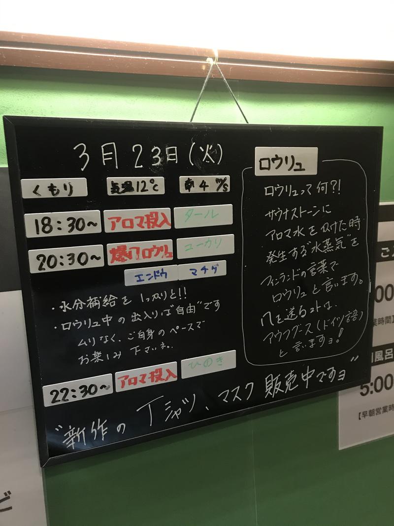 ラッコちゃん🦦さんの湯乃泉 草加健康センターのサ活写真