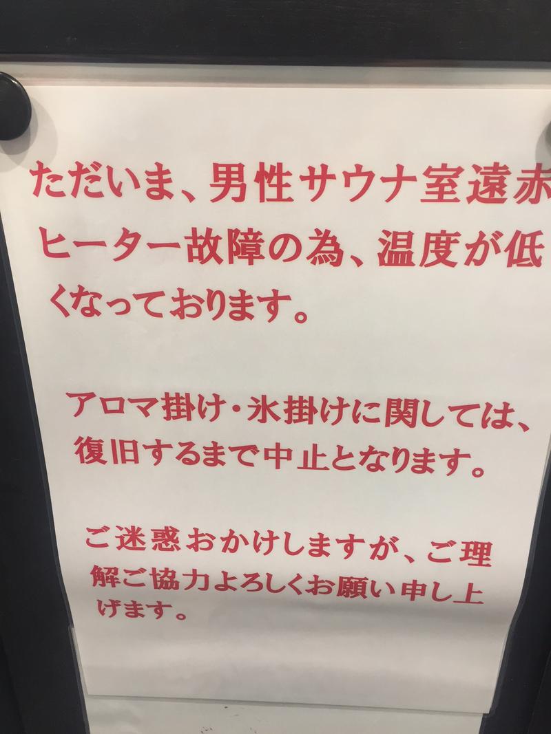 かりゆしのおっさんさんの湯乃泉 草加健康センターのサ活写真