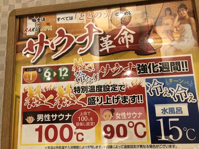 たけちゃんさんの極楽湯 多摩センター店のサ活写真