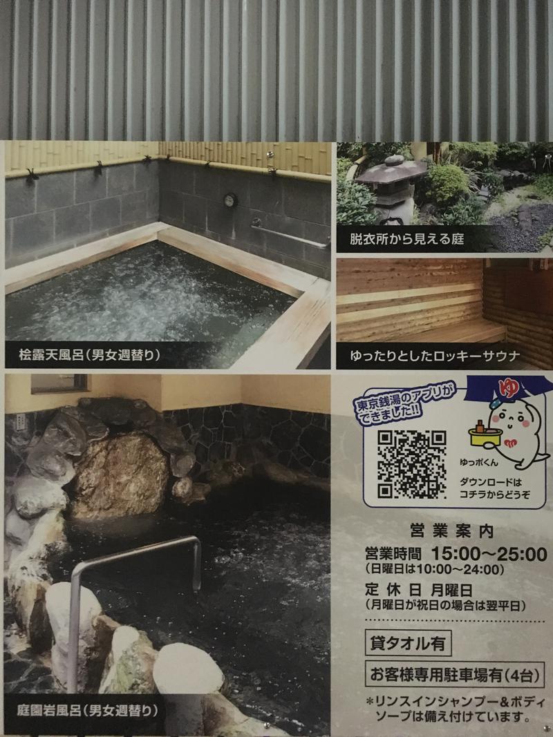 Kさんさんの中延温泉 松の湯のサ活写真