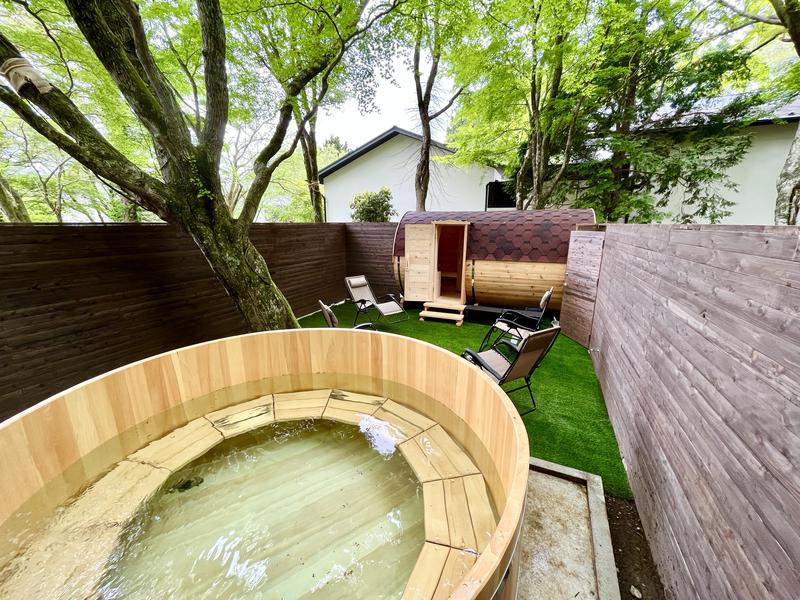 仙石原品の木一の湯 水風呂は箱根の天然地下水を利用