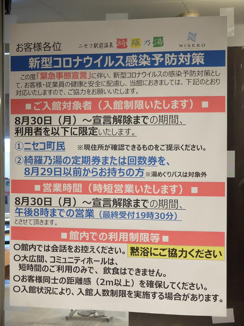 快特ういんでぃーさんのニセコ駅前温泉 綺羅乃湯のサ活写真