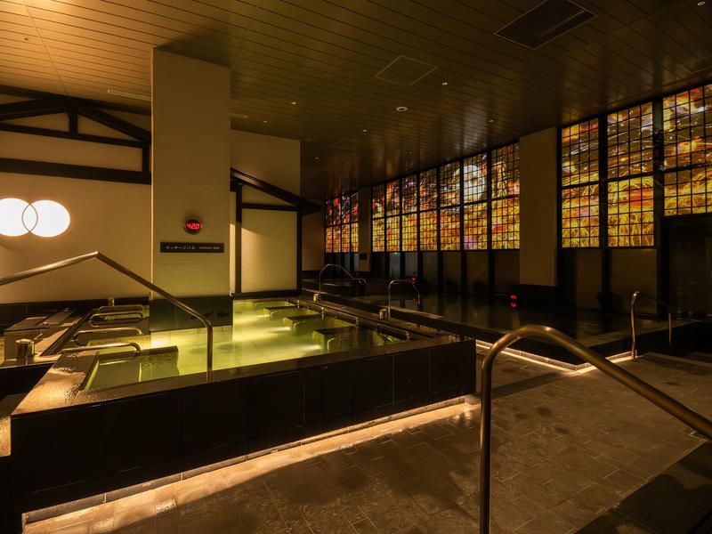 SPAWORLD HOTEL&RESORT 6F茶の湯エリア 障子プロジェクションマッピング