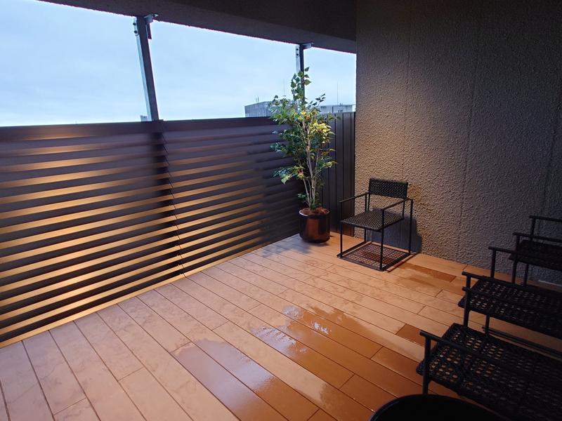 ホテル・アンドルームス札幌すすきの 見晴らしの良い外気浴スペース