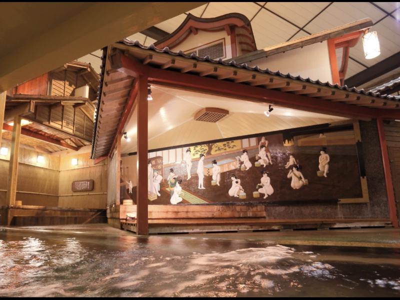 指宿白水館 浮世風呂・腰湯　※2023年11/22～補修工事（当面の間）浮世絵が見れないだけで温泉には入れます。