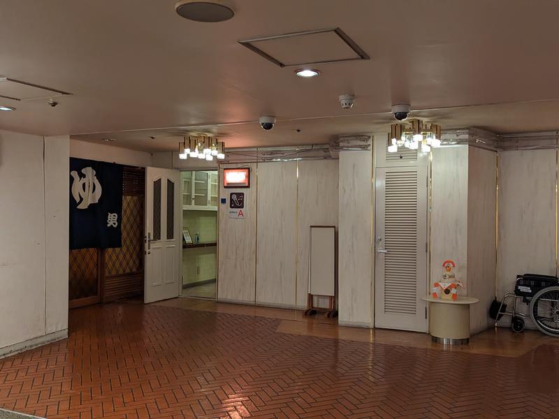 熱海ニューフジヤホテル 浴場入口(本館B2F)