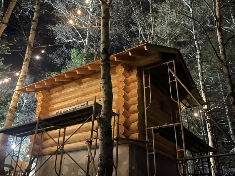 SAUNA TEN 〜gateaukingdom/koumi〜 二号棟ログサウナ&2バスシャワー 建築中