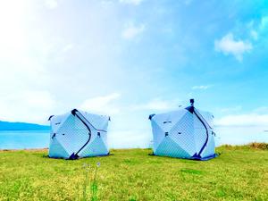 琵琶湖でテントサウナatワニベース 写真
