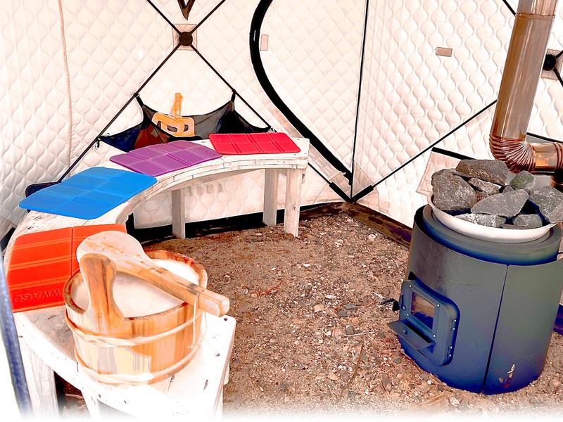 琵琶湖でテントサウナatワニベース 貸切なのでロウリュは好きなだけ