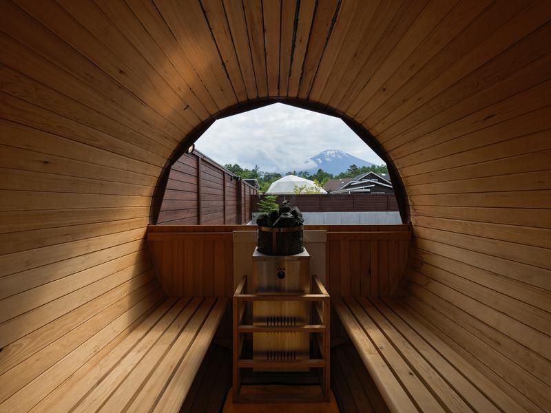 Private Villa Glamping 富士山中湖 サウナ内観