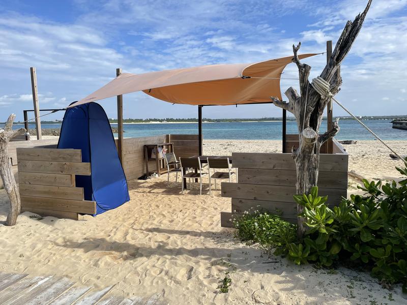パチャビーチ -Pacha Beach- 着替えテント、休憩スペース、荷物置き場
