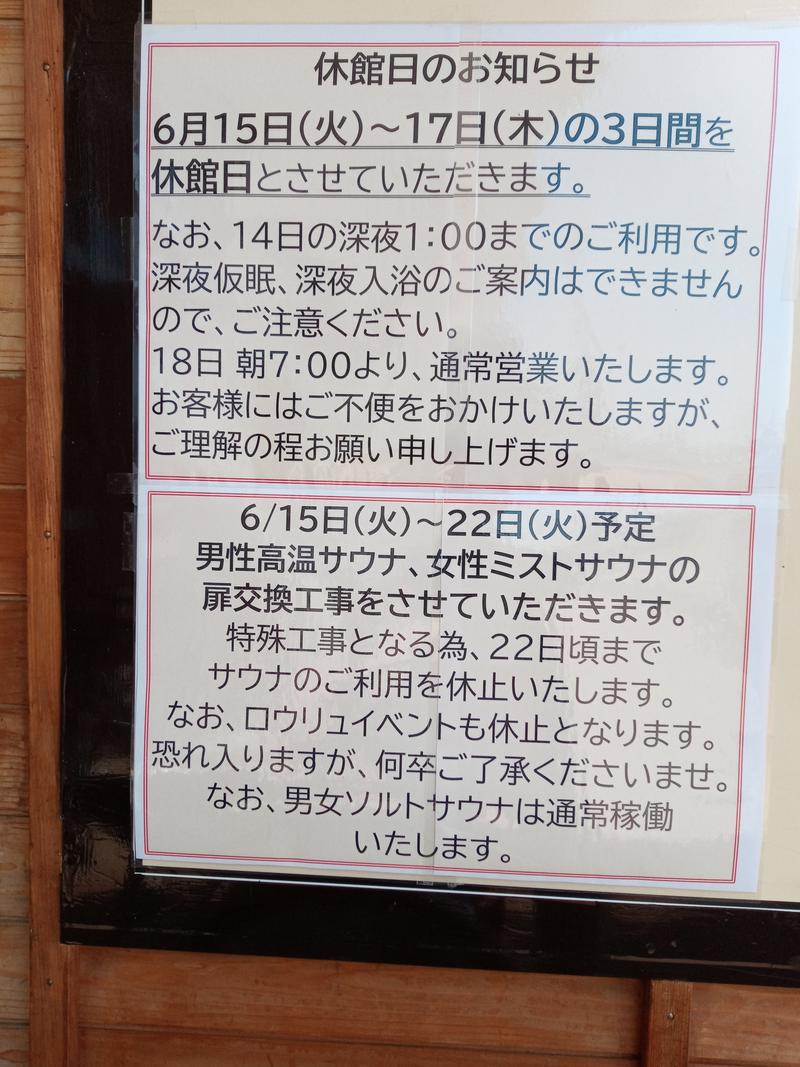 新、山崎。さんの郡山湯処 まねきの湯のサ活写真