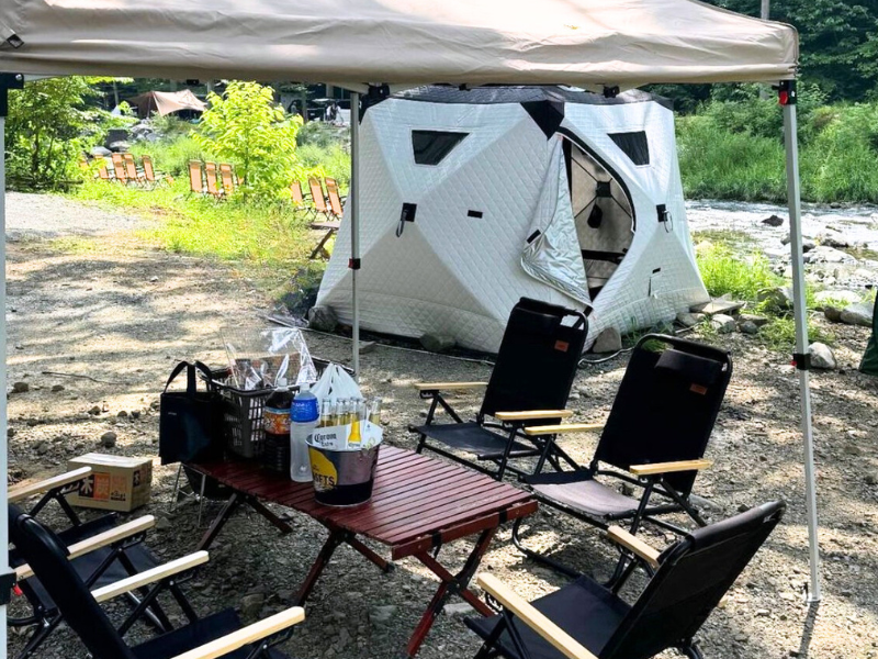 道志川サウナ BBQも楽しめる