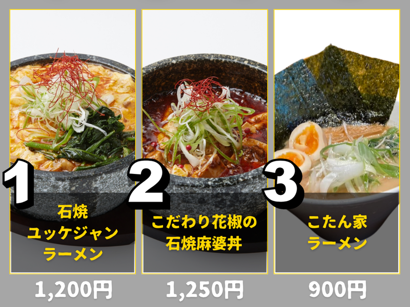 サウナコタンサッポロ 食事人気ランキング