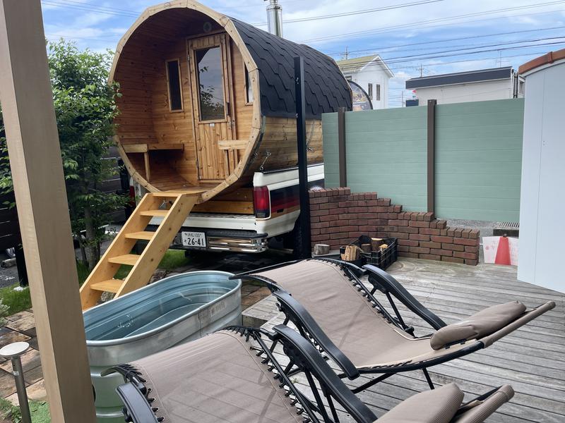 ピースフルガーデン 中田店 サウニア バレルサウナ展示場 写真