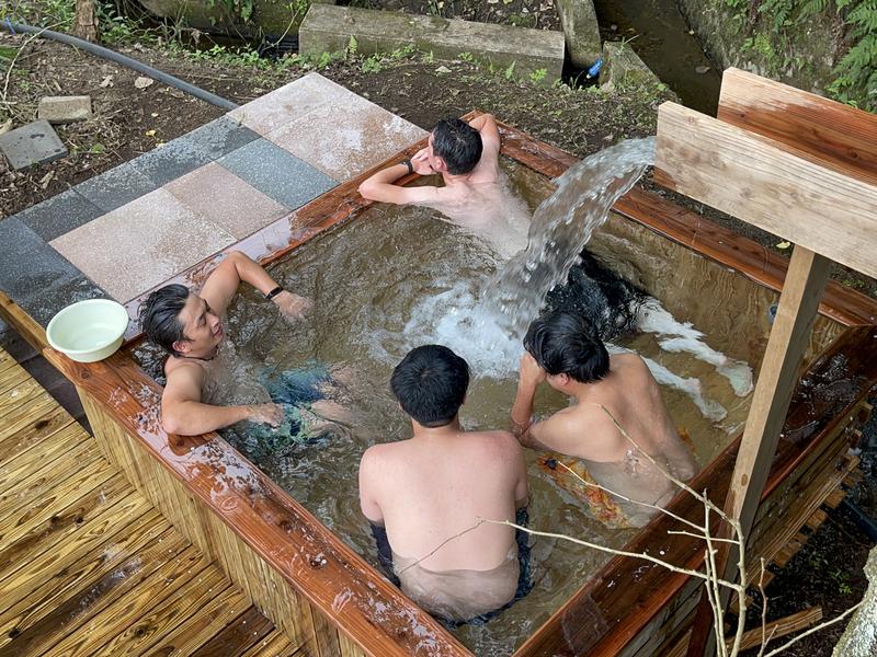 The earth sauna 天然湧き水　水風呂