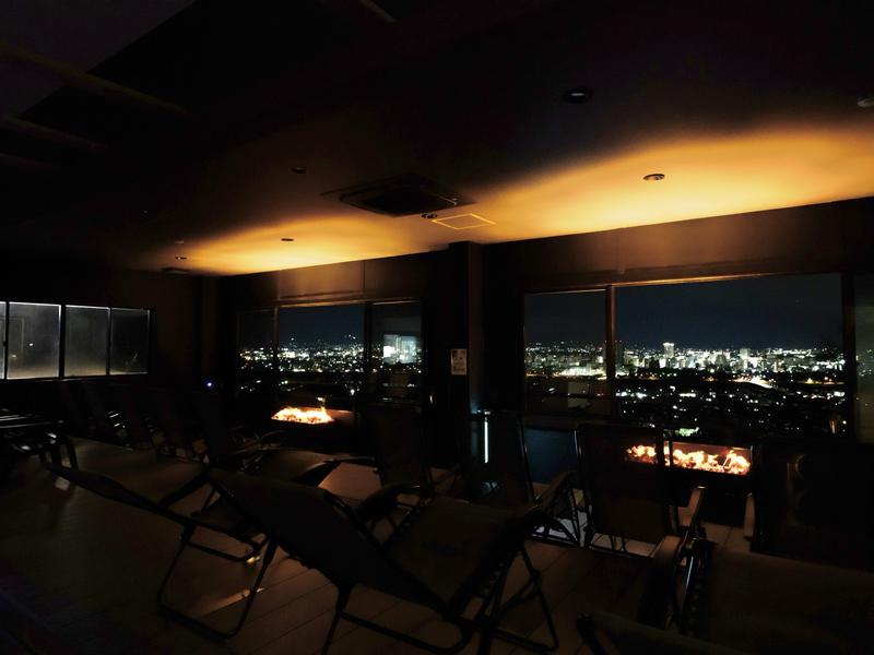 観音山サウナ蒸寺 高崎市の夜景を見ながら