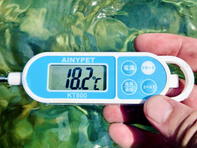 美濃橋 川の水温(6月末計測)