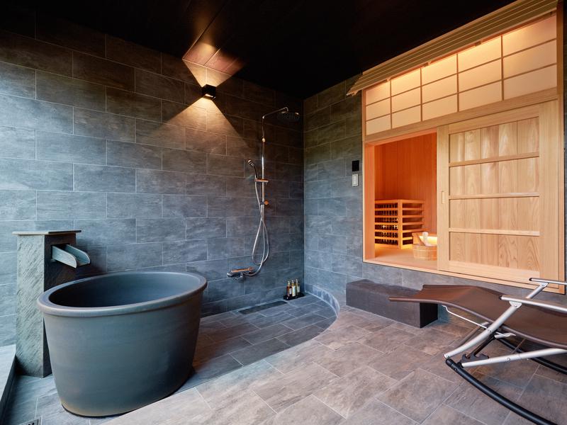 今昔荘 奈良 ならまち 蒸風呂邸 水風呂、サウナ室