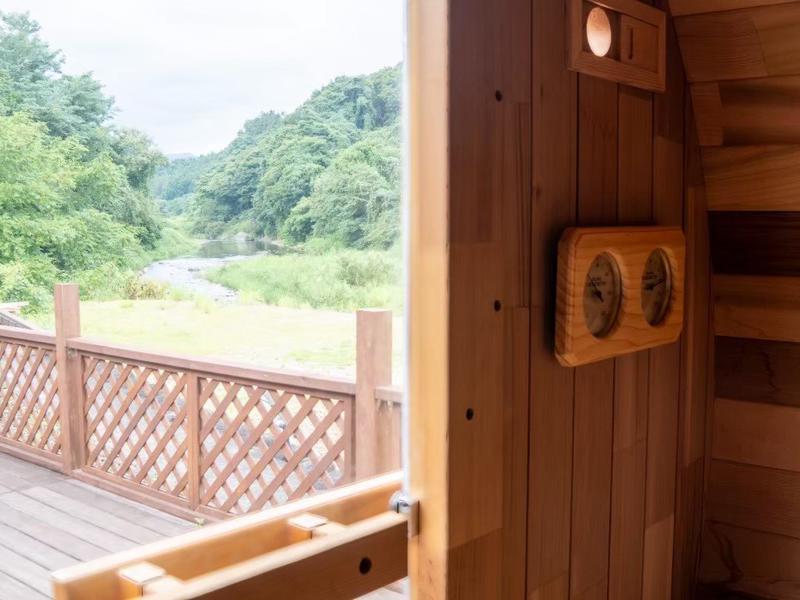 サウナコテージ秋保 サウナ室内からの景色