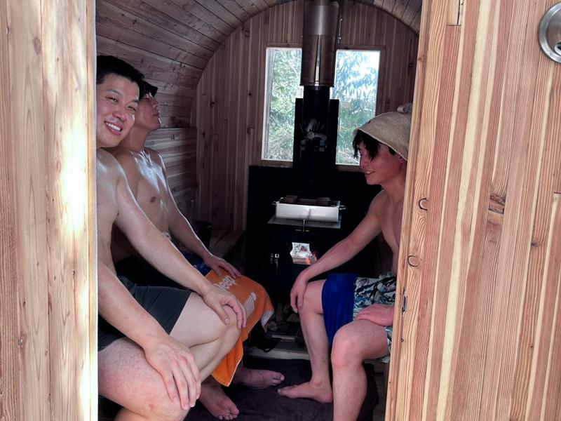 りたまキャンプフォレスト 常設サウナ内