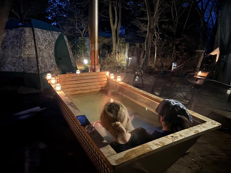りたまキャンプフォレスト オプションの薪風呂