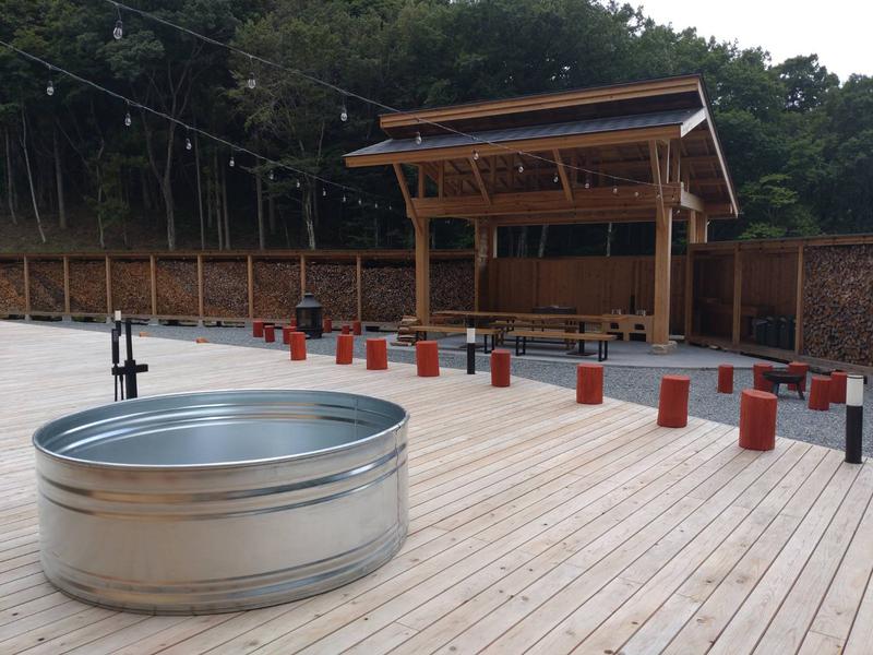 響きのサウナグランピング 外専用の水風呂