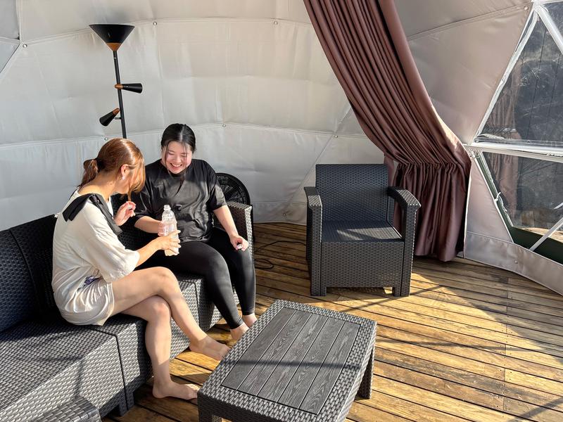 ふたみサンセットサウナ ゆったり過ごせる休憩スペースも完備