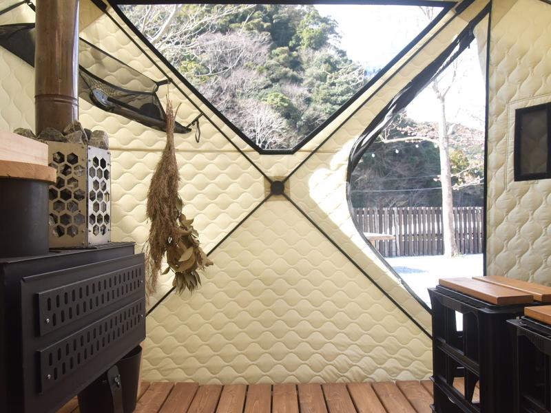 下田ハウス 外気導入のストーブ使用