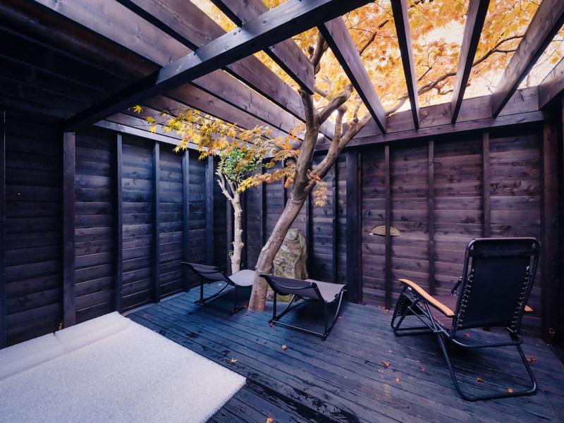 蔵サウナと文化財の宿 森長 本館サウナ　外気浴