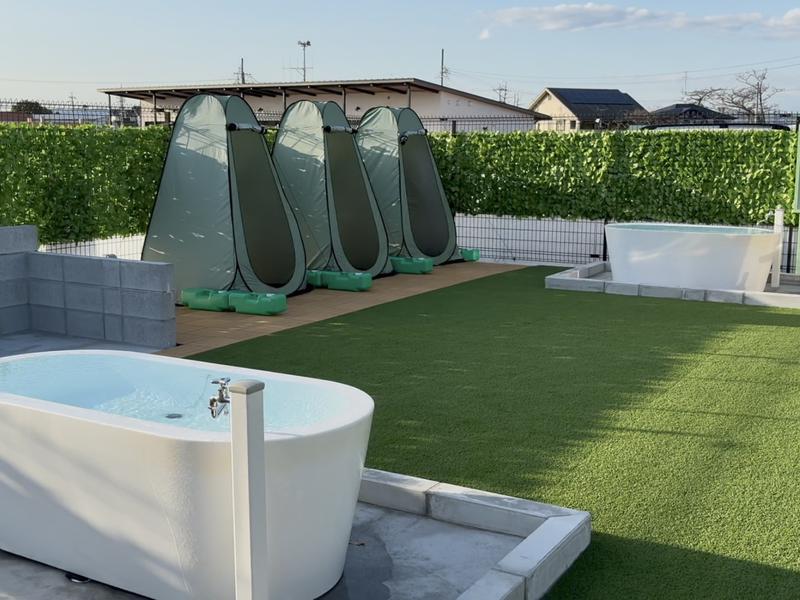 浜名湖パークビレッジ Camp Park 水風呂と更衣室