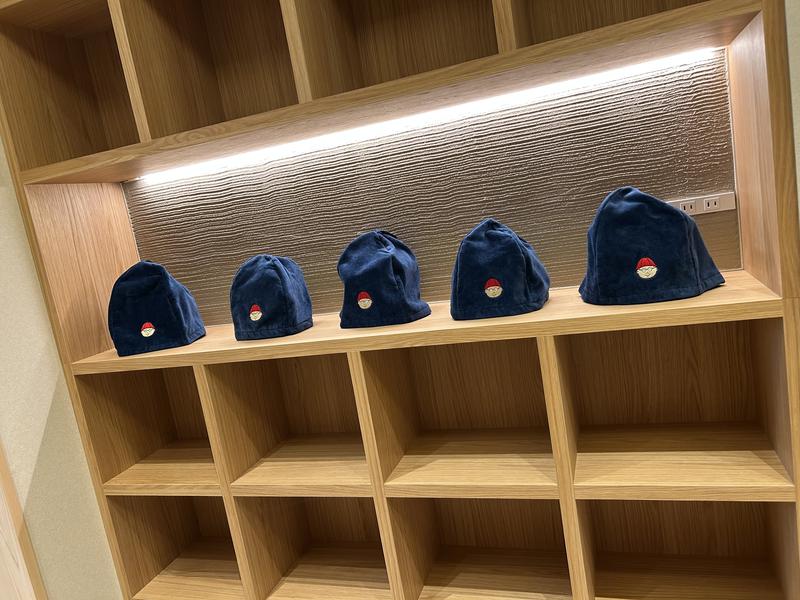 JUMBO INDOORGOLF SAUNA&CABIN オリジナルサウナハット(今治タオル地.社長キャラクター刺繍)