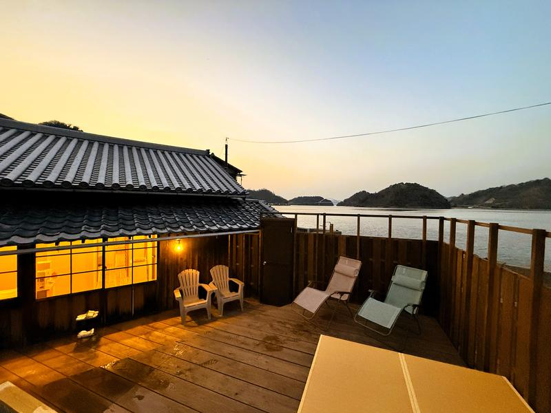 サウナ新地鼻 外気浴（夕方）