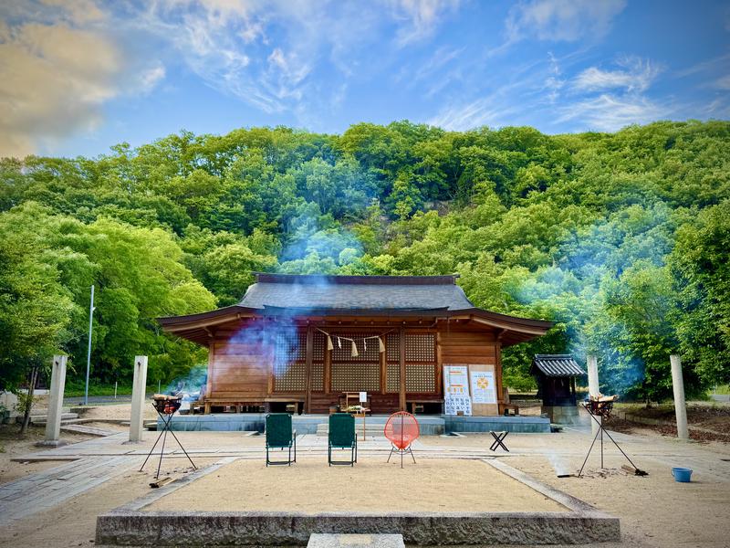 備前国総社宮 拝殿前が整い場になる