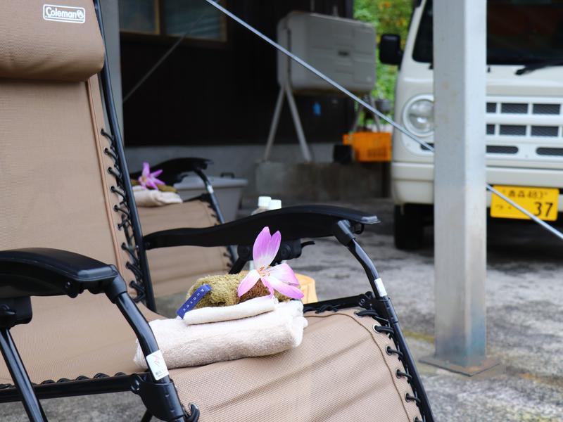 SAUNA&YOGA ゆな青ベース 有料のレンタルタオル・ハット・ポンチョあり