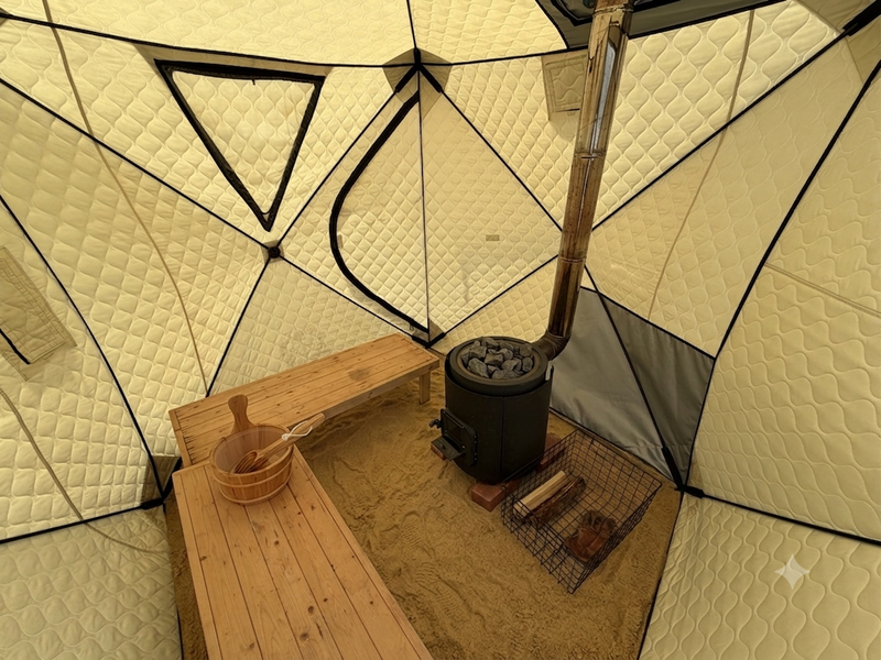 美品】サウナイキタイ めちゃでかクルーネック ⭐︎ カーキ KOBU SAUNA