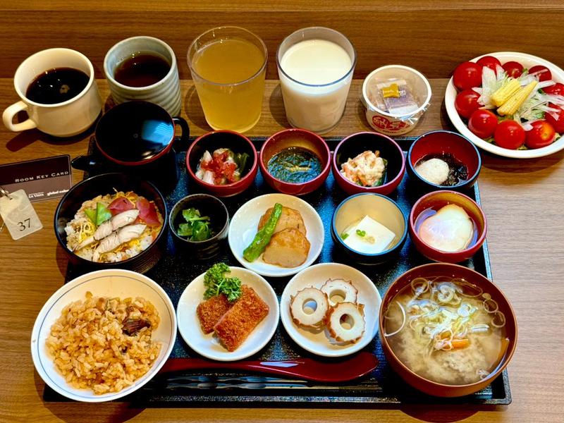 天然温泉三刀屋の湯 ドーミーインEXPRESS出雲の國 雲南 朝食バイキング例