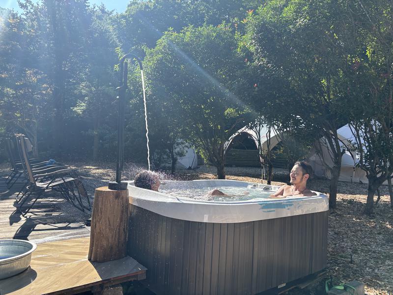 女沼のアウトドアwith古民家 アースバッグサウナ 水風呂ジャグジー